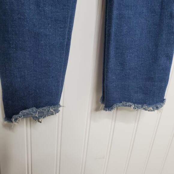 Abercrombie & Fitch Women's Simone High Rise Ankle Jeans Size 26 2 Tuxedo Stripe - Picture 5 of 9